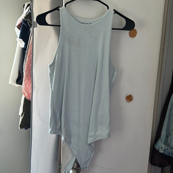 Abercrombie ribbed light blue bodysuit - Picture 1 of 5